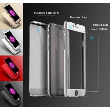 Full Body 360 Super Thin Case Cover Hoesje Zilver voor iPhone 7 Plus