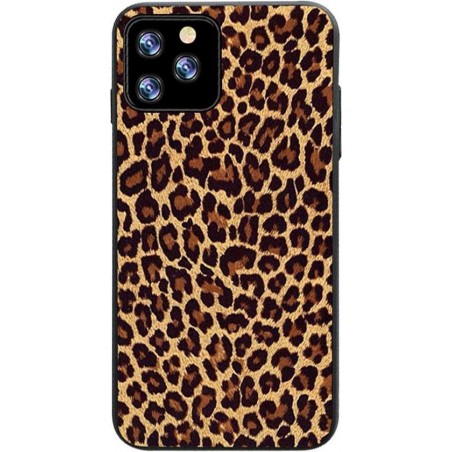 Smartphone hoesje | Telefoon hoesje | Anti shock | Panterprint | Oranjebruin | iPhone 11 Pro