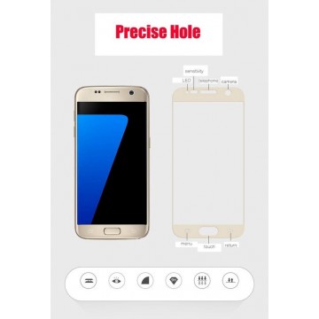 Samsung Galaxy S7 full cover screen protector beschermfolie  Goud