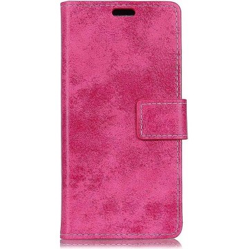 Shop4 - Samsung Galaxy A7 (2018) Hoesje - Wallet Case Vintage Roze