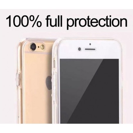 iPhone 5S  / 5 /SE Dual TPU Case 360 Graden Cover 2 in 1 Transparant Hoesje