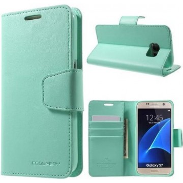 Goospery Sonata Leather case hoesje Samsung Galaxy S7 Edge mint