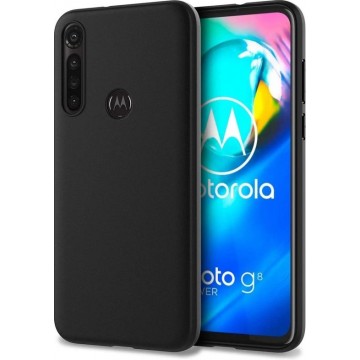 Motorola Moto G8 Power Lite Hoesje Zwart - Siliconen Back Cover
