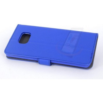 Samsung Galaxy S6 Edge+ Pasjeshouder Blauw Booktype hoesje - Magneetsluiting (G928)