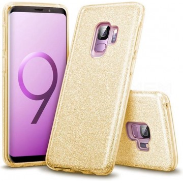 Samsung Galaxy S9 Hoesje - Glitter Backcover - Goud