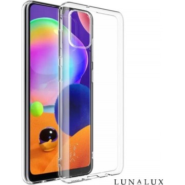 Samsung Galaxy A41 siliconen hoesje transparant shock proof hoes case cover - Telefoonhoesje transparant - LunaLux