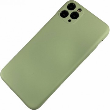 Apple iPhone 11 - Silicone effen hoesje Tobias groen