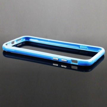 Pure Kleur Plastic + TPU Bumper Frame hoesje voor iPhone 6 Plus & iPhone 6S Plus(blauw)