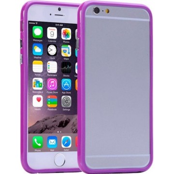 Pure Kleur Plastic + TPU Bumper Frame hoesje voor iPhone 6 Plus & iPhone 6S Plus(paars)