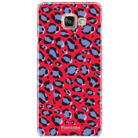 FOONCASE Samsung Galaxy A5 2017 hoesje TPU Soft Case - Back Cover - WILD COLLECTION / Luipaard / Leopard print / Rood