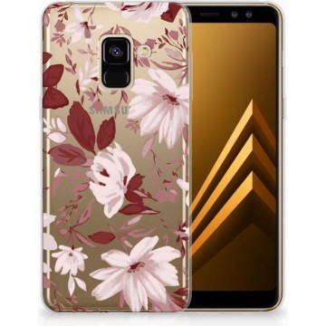 Samsung Galaxy A8 (2018) Uniek TPU Hoesje Watercolor Flowers