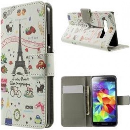 Samsung S5 Mini Hoesje Wallet Case Paris