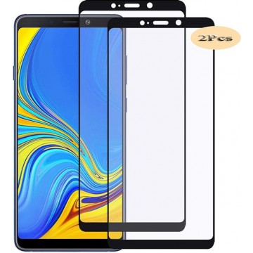 Samsung Galaxy A7 2018 Screenprotector Glas - Full Curved Tempered Glass Screen Protector - 2x