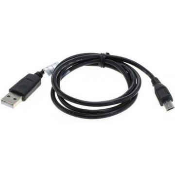 USB naar USB Micro kabel met extra lange connector - USB2.0 / zwart - 1 meter