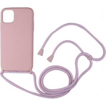 Telefoonhoesje met koord - Shockproof Backcover van PC/TPU - iPhone 11 Pro Max - Roze