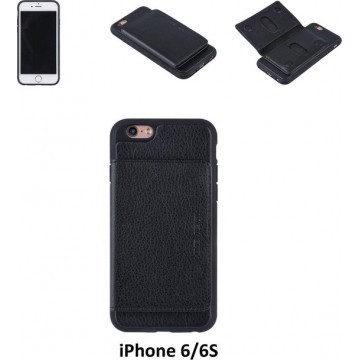 UNIQ Accessory iPhone 6/6S Kunstleer Backcover hoesje - Zwart