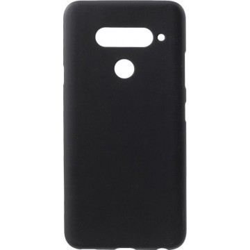 Shop4 - LG V40 ThinQ Hoesje - Zachte Back Case Mat Zwart