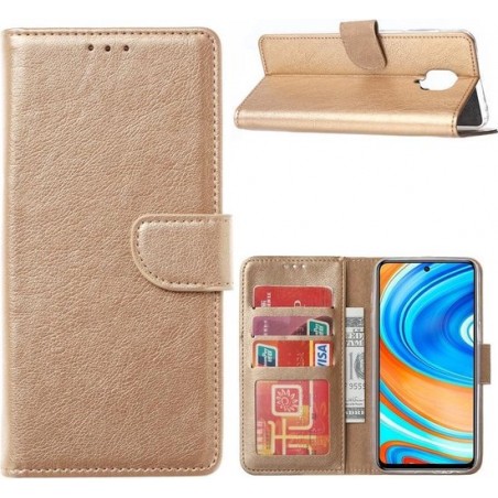 Xiaomi Redmi Note 9 Pro / Note 9S - Bookcase Goud - portemonee hoesje