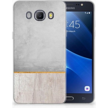 Samsung Galaxy J5 2016 Uniek TPU Hoesje Wood Concrete