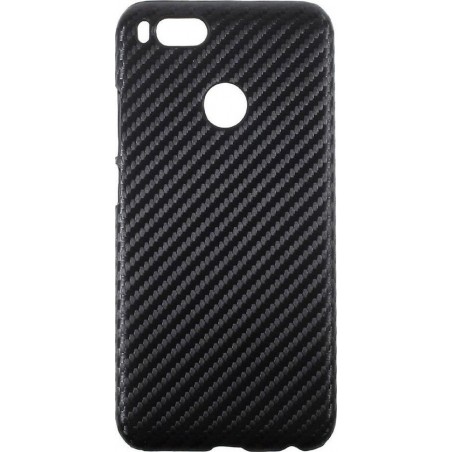 Shop4 - Xiaomi Mi A1 Hoesje - Harde Back Case Carbon Zwart