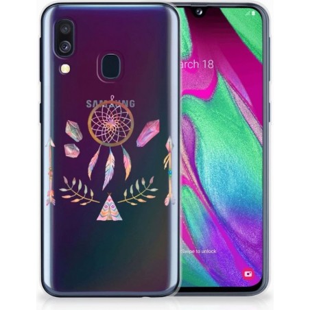 Samsung Galaxy A40 TPU-siliconen Hoesje Boho Dreamcatcher