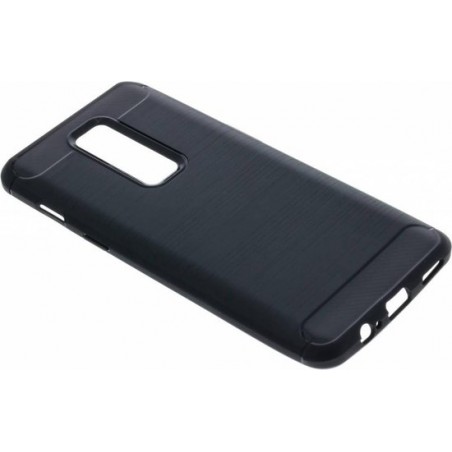 Brushed Backcover OnePlus 6 hoesje - Zwart