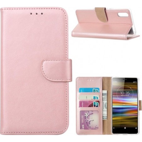 Sony Xperia L3 - Bookcase Rose Goud - portemonee hoesje