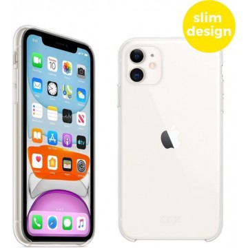 iPhone 11 Telefoonhoesje | Soft Touch Siliconen Smartphone Case | Back Cover Transparant