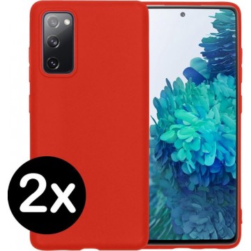 Samsung S20 FE Hoesje - Samsung Galaxy S20 FE Hoesje Case - Samsung S20 FE Cover Rood - 2 PACK