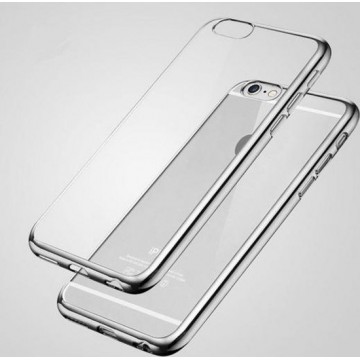 Apple Iphone 6 / 6S Transparant zacht hoesje (zilver)