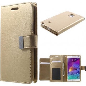 Mercury Rich Dairy wallet case Samsung Galaxy Note 3 goud