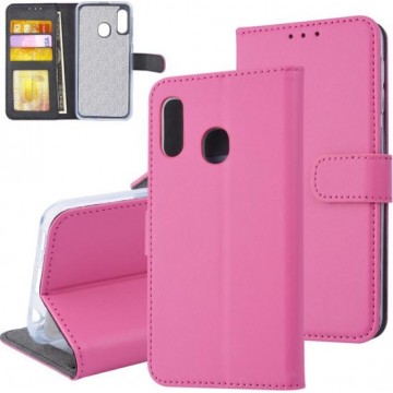 Samsung Galaxy A20E Bookcase bescherm hoesje (roze)