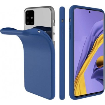Samsung Galaxy A51 Hoesje - Siliconen Backcover - Donker Blauw