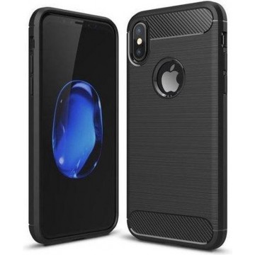 Carbon Case Flexibele Cover TPU Case for iPhone Xr