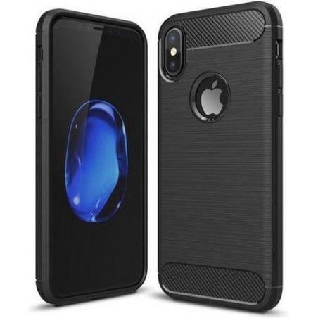 Carbon Case Flexibele Cover TPU Case for iPhone Xr
