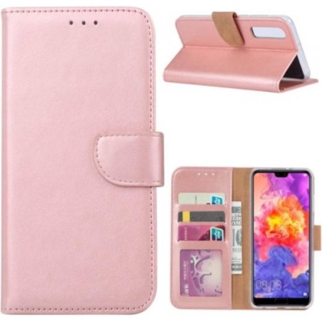 Huawei P30 - Bookcase Rose Goud - portemonee hoesje