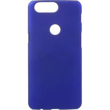 Shop4 - OnePlus 5T Hoesje - Harde Back Case Donker Blauw