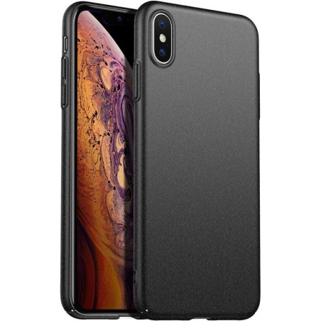 Apple iPhone XS Max Dun Mat Back Cover Hoesje Zwart