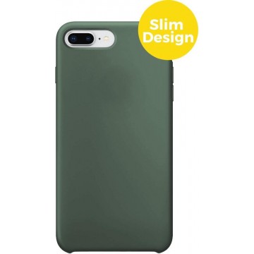 iPhone 7 Plus en 8 Plus Telefoonhoesje | Siliconen Soft Touch Smartphone Case | Back Cover Groen