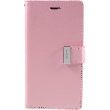 Mercury Goospery Lederen iPhone 7 Plus 8 Plus Walletcase 7 pasjes - Roze