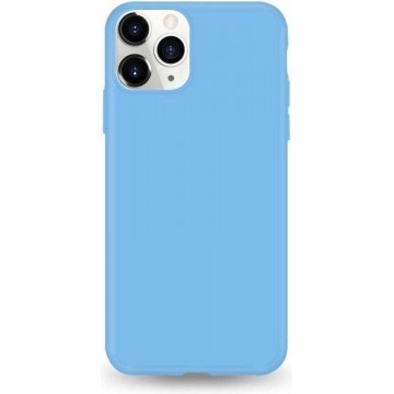 Samsung Galaxy A51 siliconen hoesje - Licht Blauw - shock proof hoes case cover - Telefoonhoesje met leuke kleur - LunaLux