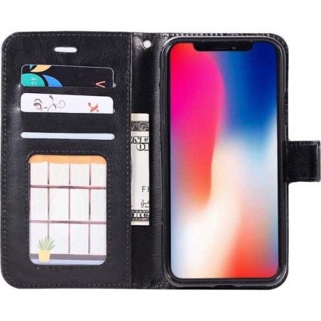 iPhone XR hoesje book case zwart