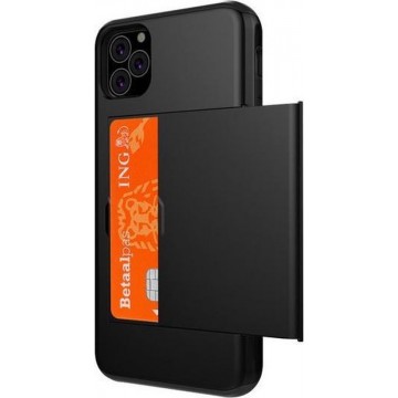GadgetBay Pasjeshouder hoesje portemonnee TPU hardcase iPhone 11 Pro - Zwart