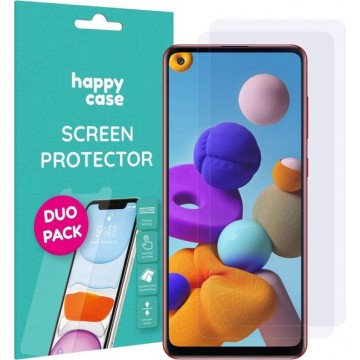 HappyCase Samsung Galaxy A21s Ultra Clear Screen Protector Duo Pack