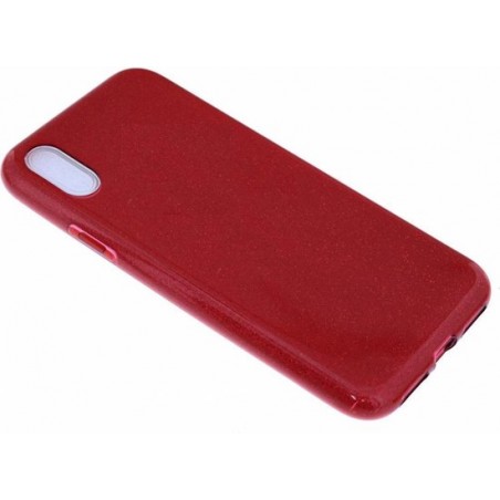 iPhone Xr Rood Glitter TPU Back Cover Hoesje