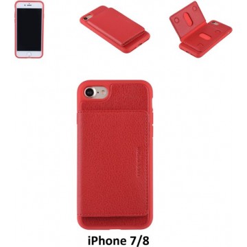 UNIQ Accessory iPhone 7-8 Kunstleer Backcover hoesje - Rood