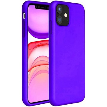 Silicone case iPhone 12 Mini - 5.4 inch - donkerpaars