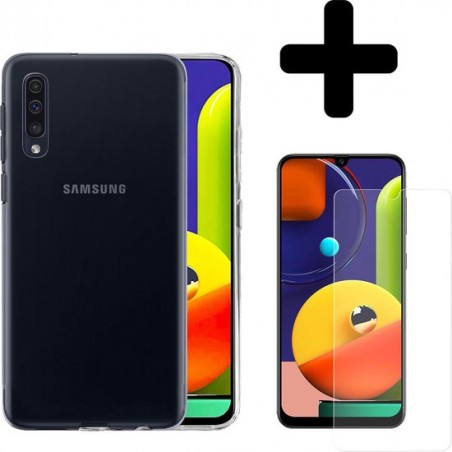 Samsung Galaxy A50s Hoesje Siliconen Case Hoes Met Screenprotector