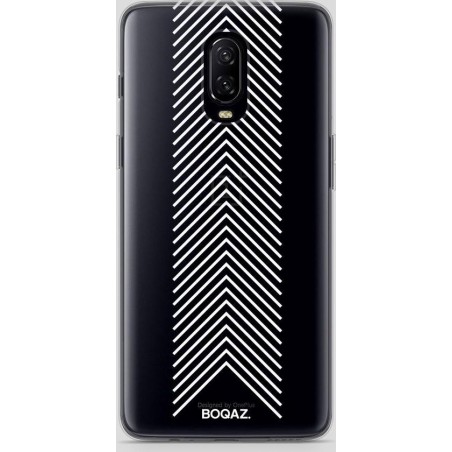 BOQAZ. OnePlus 6t hoesje - visgraat wit
