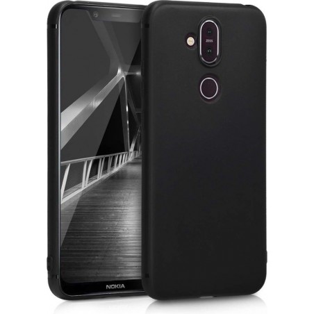 Nokia 8.1 - Silicone Hoesje - Zwart